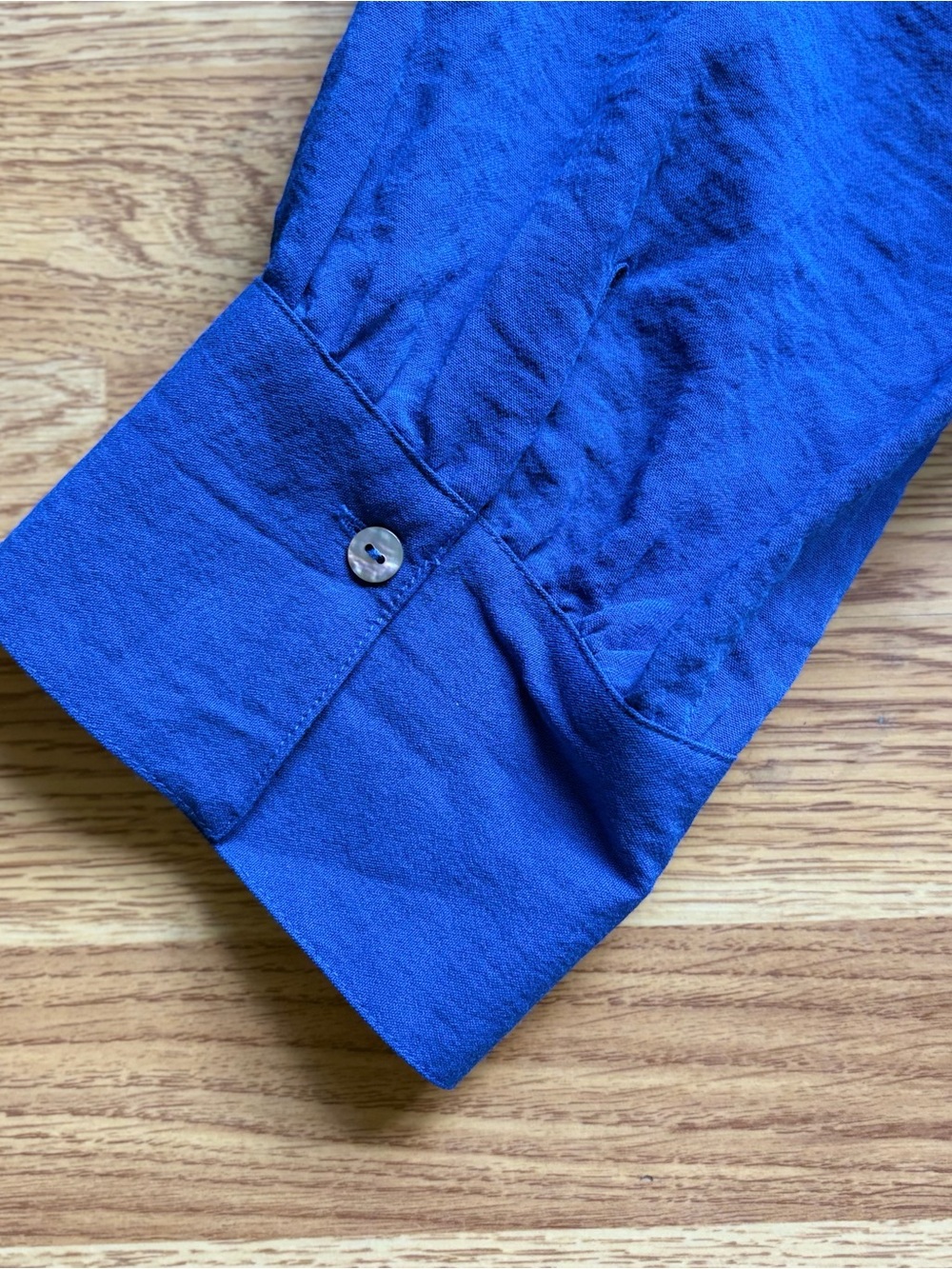 John Mark Cobalt Blue Collared Split V-Neck Tunic Top 3/4 Sleeves Sz M NEW - Picture 14 of 16